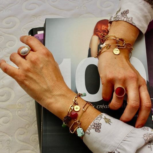 Bracelets à Maillons Personnalisables en Acier Inoxydable avec Charms