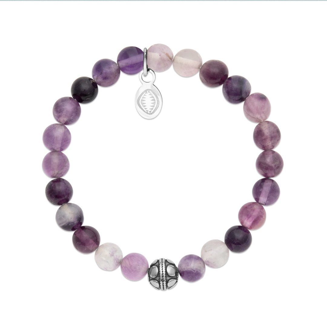 Bracelet en pierre naturelle couleur améthyste pour femme - Bubble Style Store